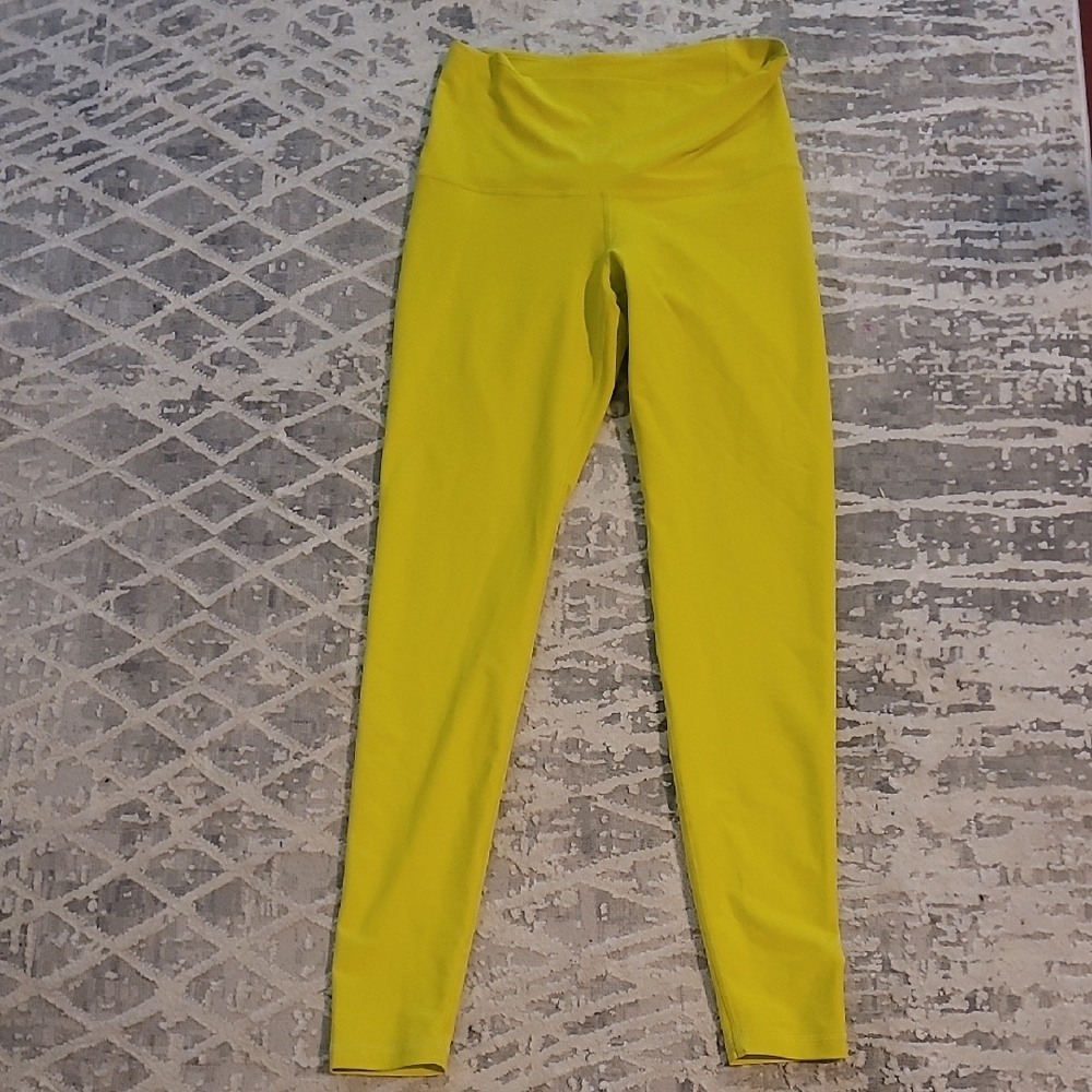Old Navy M Bright Yellow High-Waisted Leggings